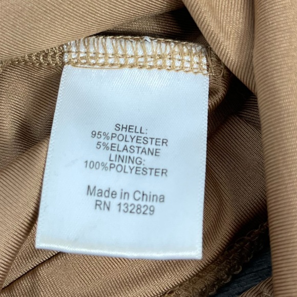 Majorelle Vincent Mesh Sparkle Bodysuit S Brown Metallic Summer Fall Revolve - Picture 9 of 15